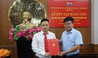 Đảng ủy Công ty CP Than Hà Tu kết nạp 03 đảng viên mới chào mừng 30 năm thành lập Đảng bộ Than Quảng Ninh