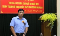 Đ/c Nguyễn Quang Quảng- Q.Giám đốc phát động thi đua LĐSX 90 ngày đêm năm 2021