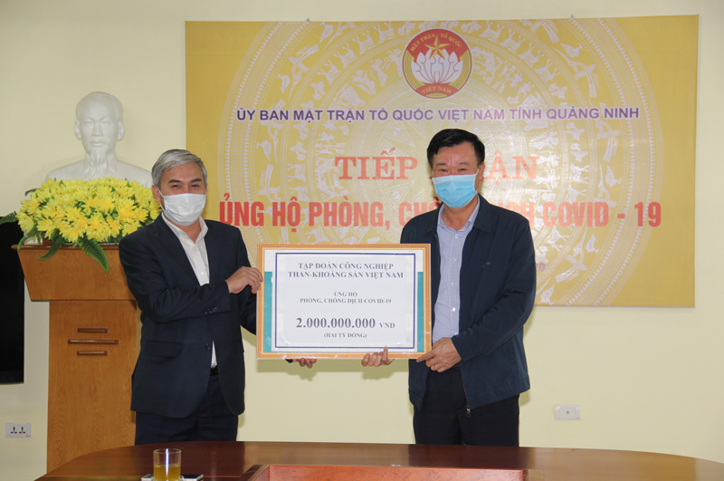 TKV tiếp tục ủng hộ tỉnh Quảng 2 tỷ đồng Ninh phòng chống Covid 19
